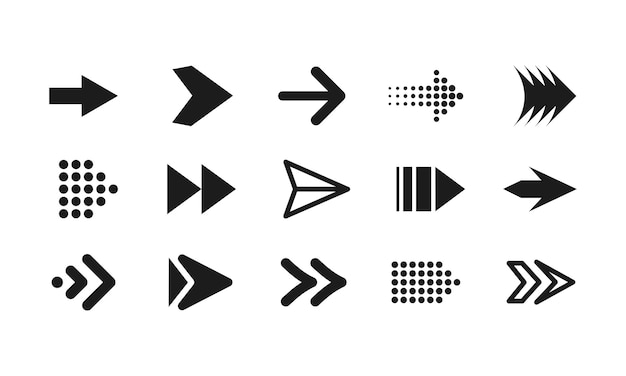 Vector set cursor arrows vector icon