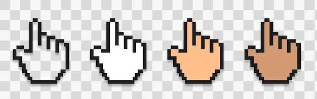 Набор пикселей курсора. Векторная иллюстрация