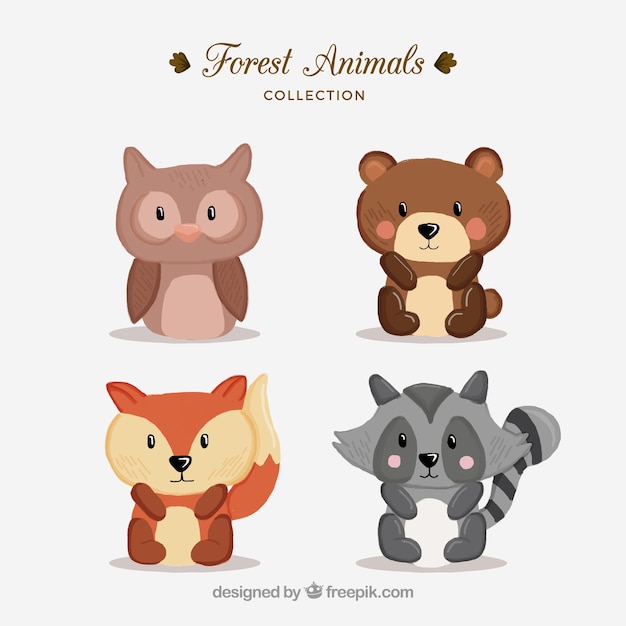 Set of cute animals