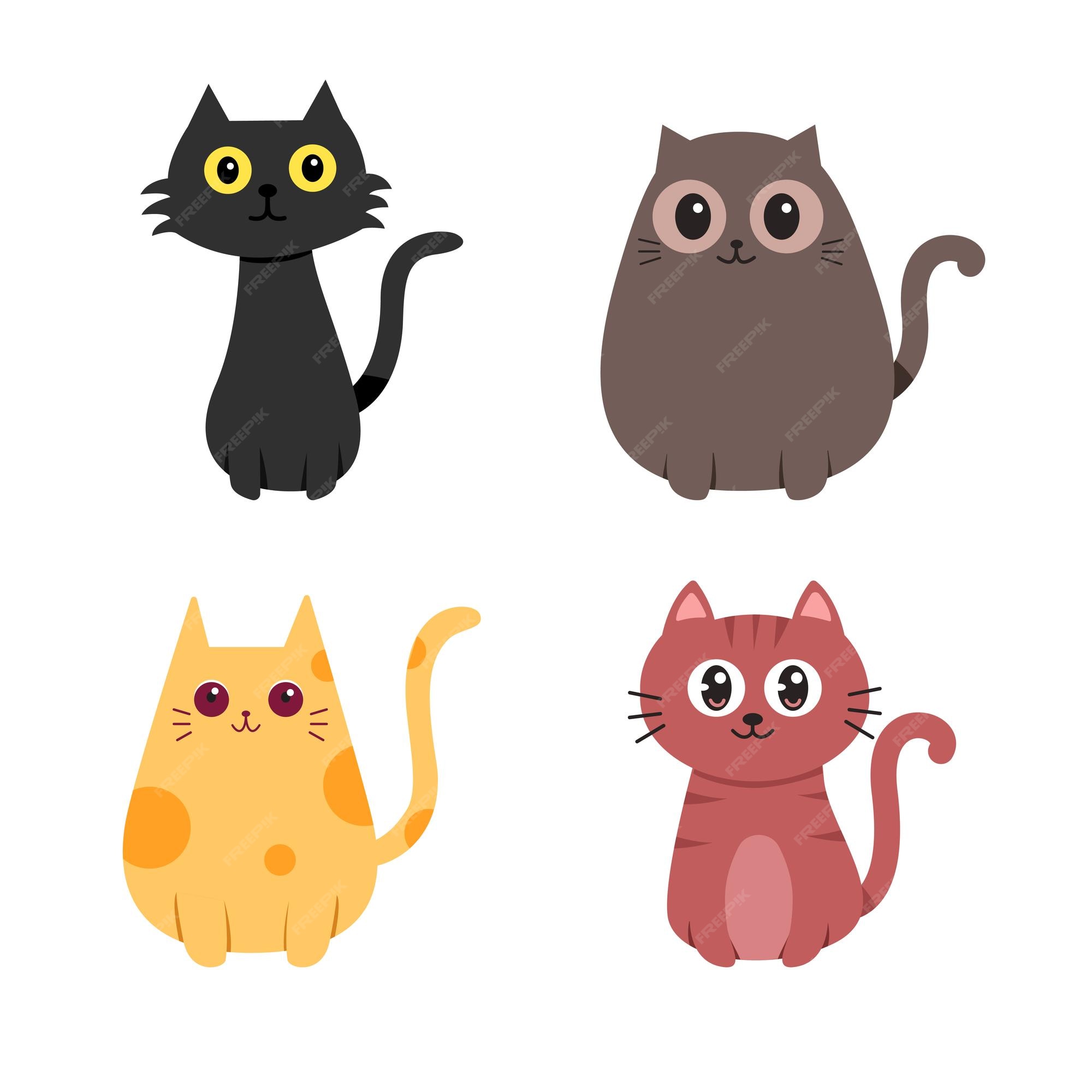 Kawaii cat animal cartoon vector design Stock Vector Image & Art