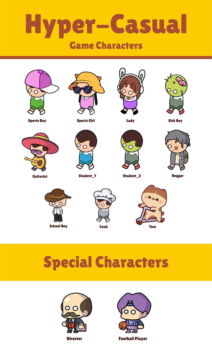 Vector 게임용 귀여운 캐릭터