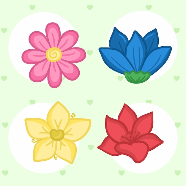 Set di fiori carini