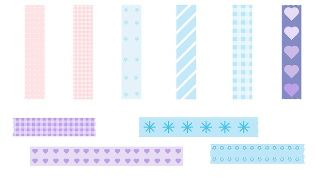 set of the cute pastel masking tape for the reminder post planner to do list checklist paper