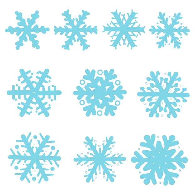 Set of cute snowflakes