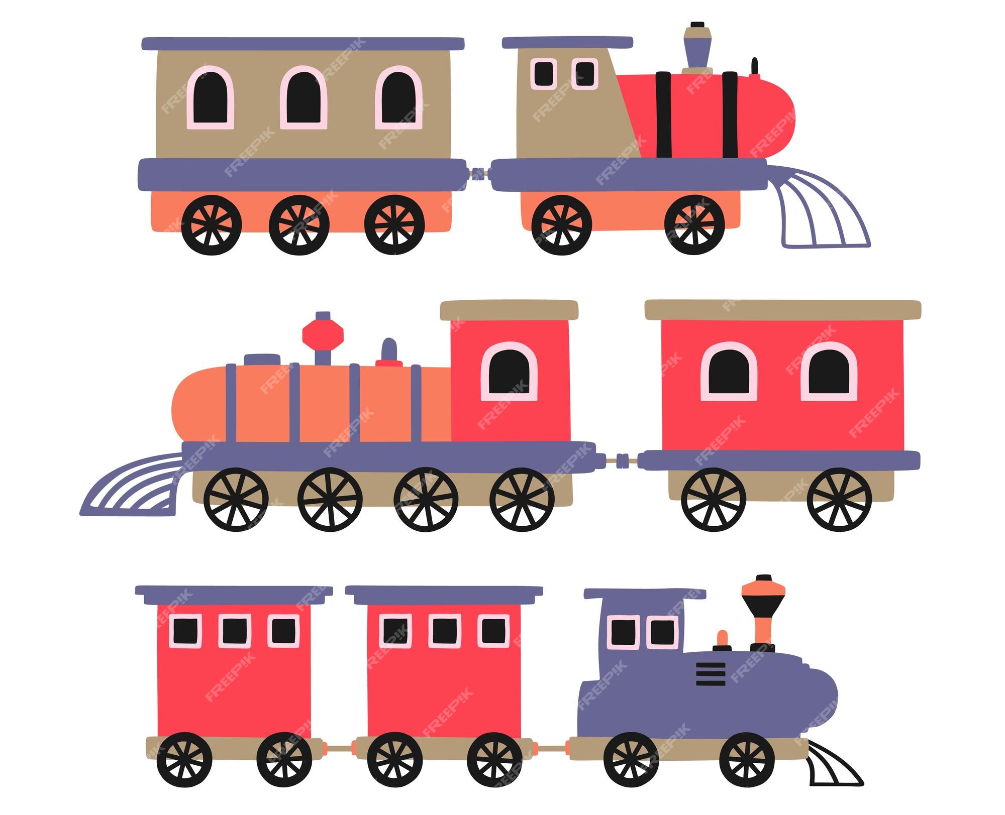 free clipart train with caboose clip