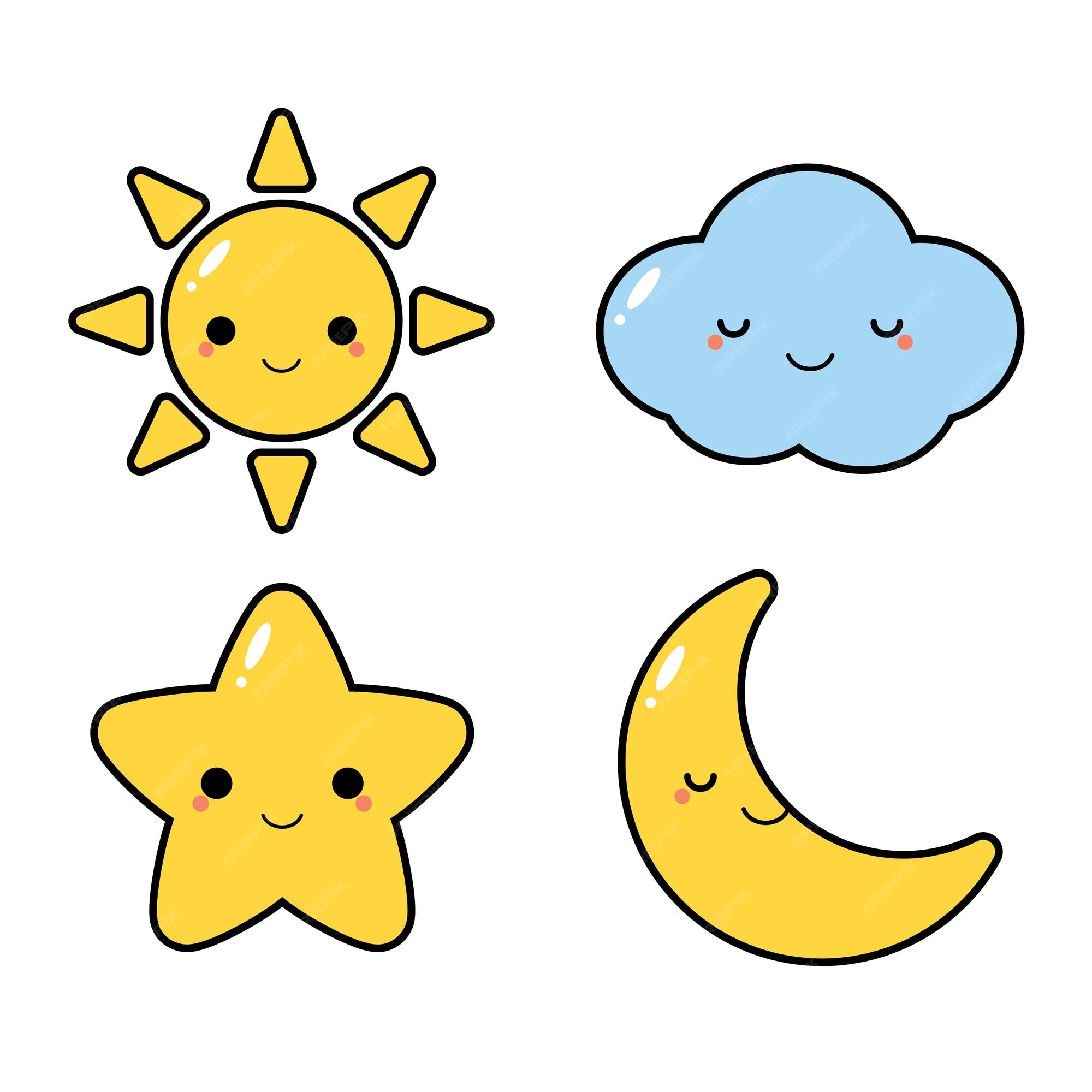 sun moon star clipart