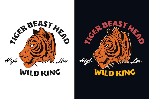 Set Dark illustration Tiger Beast Big Cat Head and Pose Hand drawn Hatching Outline Symbol Tattoo Merchandise Tshirt Merch vintage