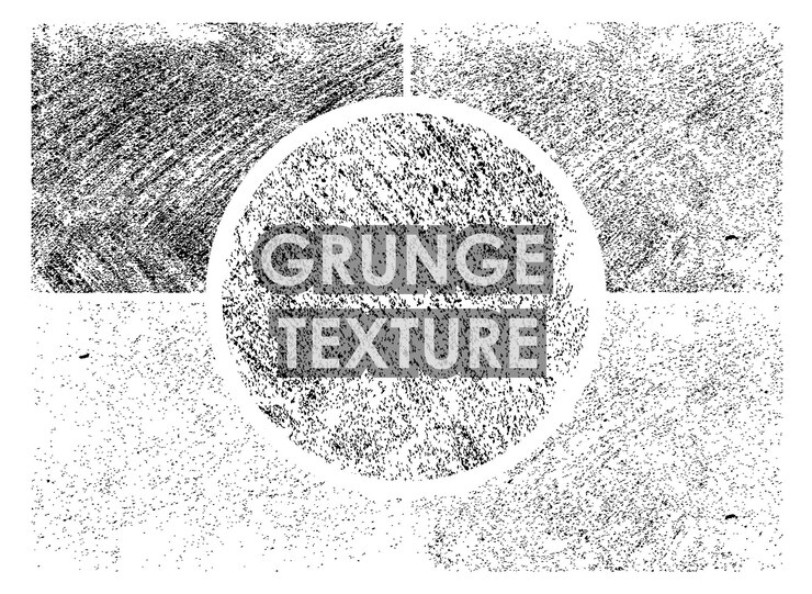 Vector set of dark wall grunge textures with different number of spots on transparent background texture