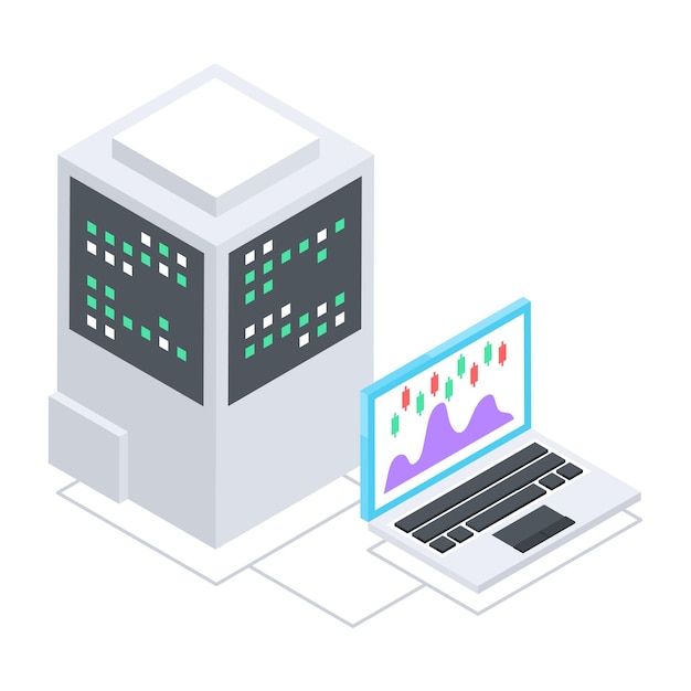 Set of Database Management Isometric Icons