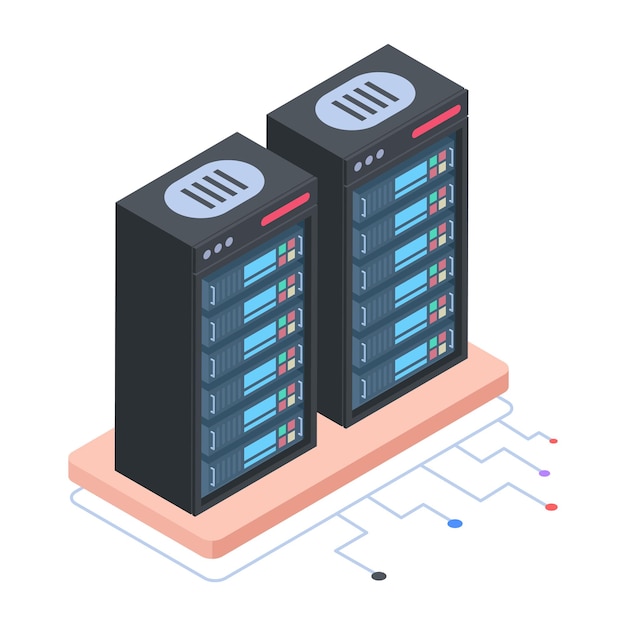 Set of Database Management Isometric Icons