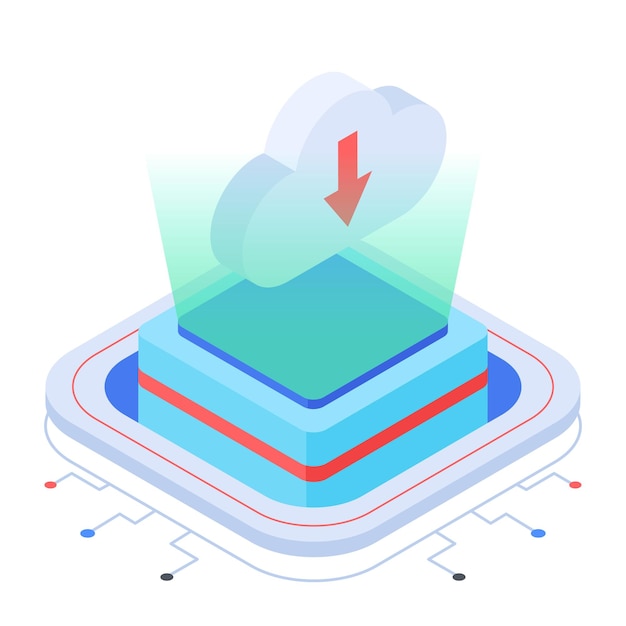 Set of Database Management Isometric Icons