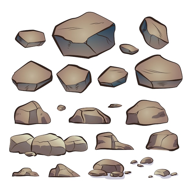 Vector set de piedras