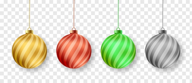 Set of decorative Christmas balls collection