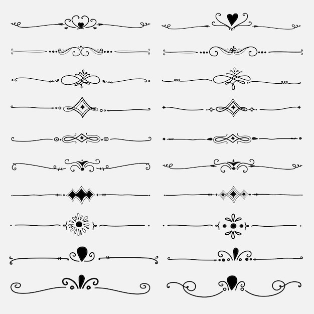 Vector set of decorative elements.