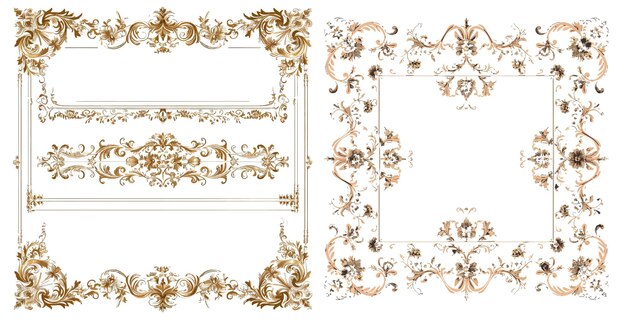 Set of Decorative vintage frames and borders set