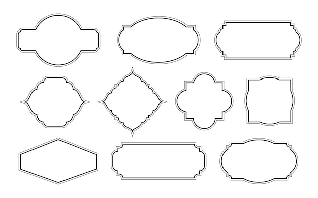 set of decorative vintage frames