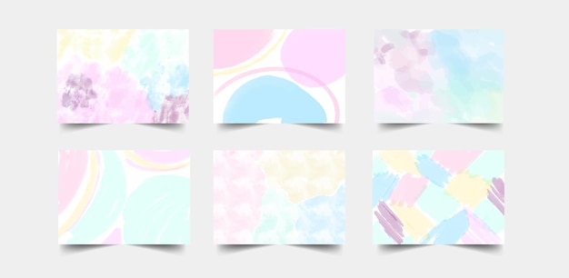 Vector set delicate abstract watercolor style vector layouts