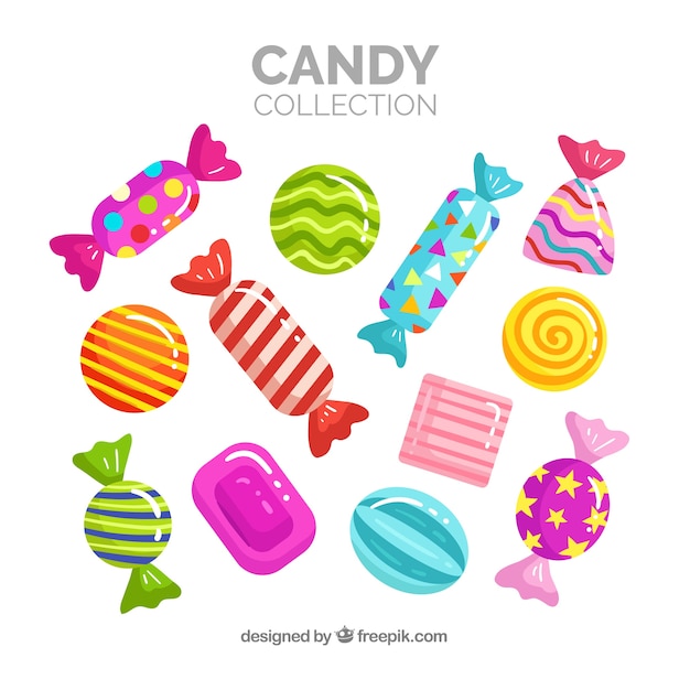 Set of delicious candies