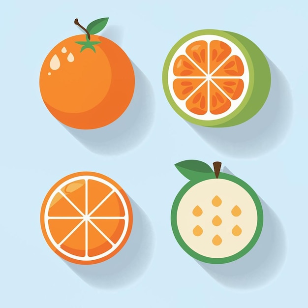 Set Delicious Summer Fruits and Vegetables icon