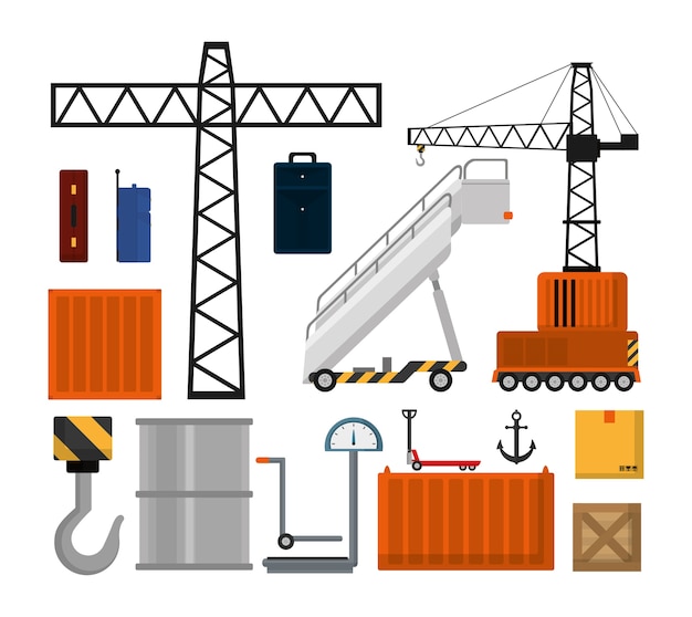 Set of delivery and logistic icons 