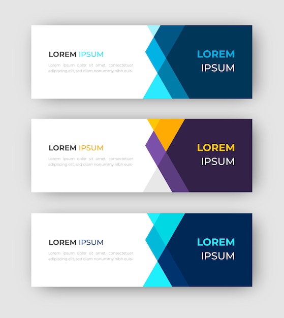 Set of Design abstract Banner Web Template