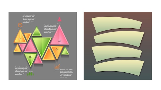 Set Design business presentation template Vector illustration EPS 10 Can be used for chart process the financial company technology infographics number banners charts and graphs or power point