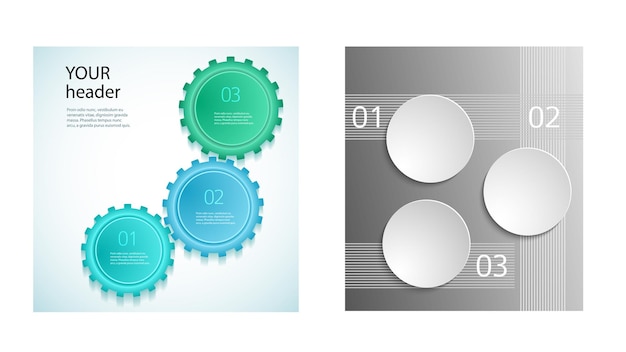 Set Design business presentation template Vector illustration EPS 10 Can be used for chart process the financial company technology infographics number banners charts and graphs or power point