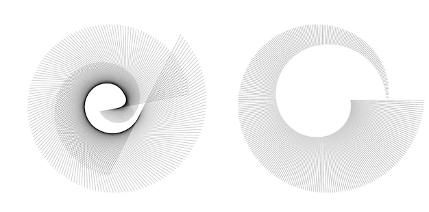 set design element circle isolated bold vector colors golden ring from abstract glow wavy stripes of many glittering swirl created using blend tool vector illustration eps10 for your presentation