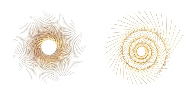 set design element circle isolated bold vector colors golden ring from abstract glow wavy stripes of many glittering swirl created using blend tool vector illustration eps10 for your presentation