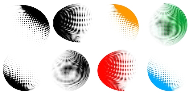 set design elements symbol editable halftone frame dot circle pattern on white background vector illustration eps 10 frame with black random dots round border icon using halftone circle dots text
