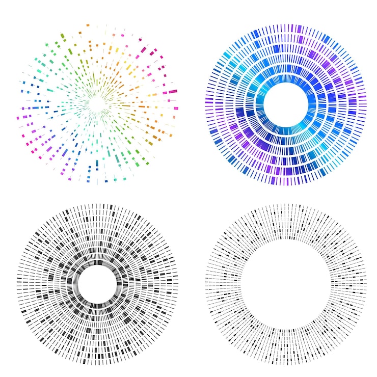 Vector 設定元素符號:可編輯的半色框點圈圖案在白色背景上 矢量插圖 eps 10框有黑色隨機點 圓邊框 使用半色圈點的圖標文本