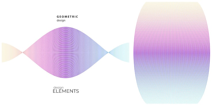 Vector 設定元素符號:可編輯的半色框點圈圖案在白色背景上 矢量插圖 eps 10框有黑色隨機點 圓邊框 使用半色圈點的圖標文本