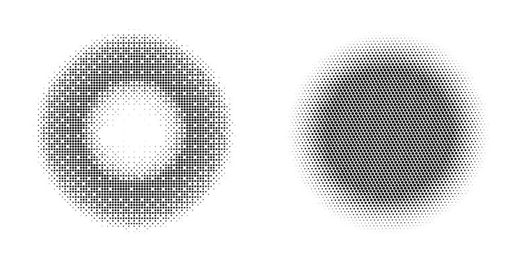 Vector set design elements symbol editable halftone frame dot circle pattern on white background vector illustration eps 10 frame with black random dots round border icon using halftone circle dots text