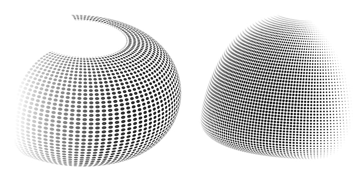 Vector 디자인 요소 기호 설정 흰색 배경에 편집 가능한 하프톤 프레임 점 원 패턴 벡터 그림 검정 임의 점이 있는 10 프레임 라운드 테두리 하프톤 원 점 텍스트를 사용하는 아이콘