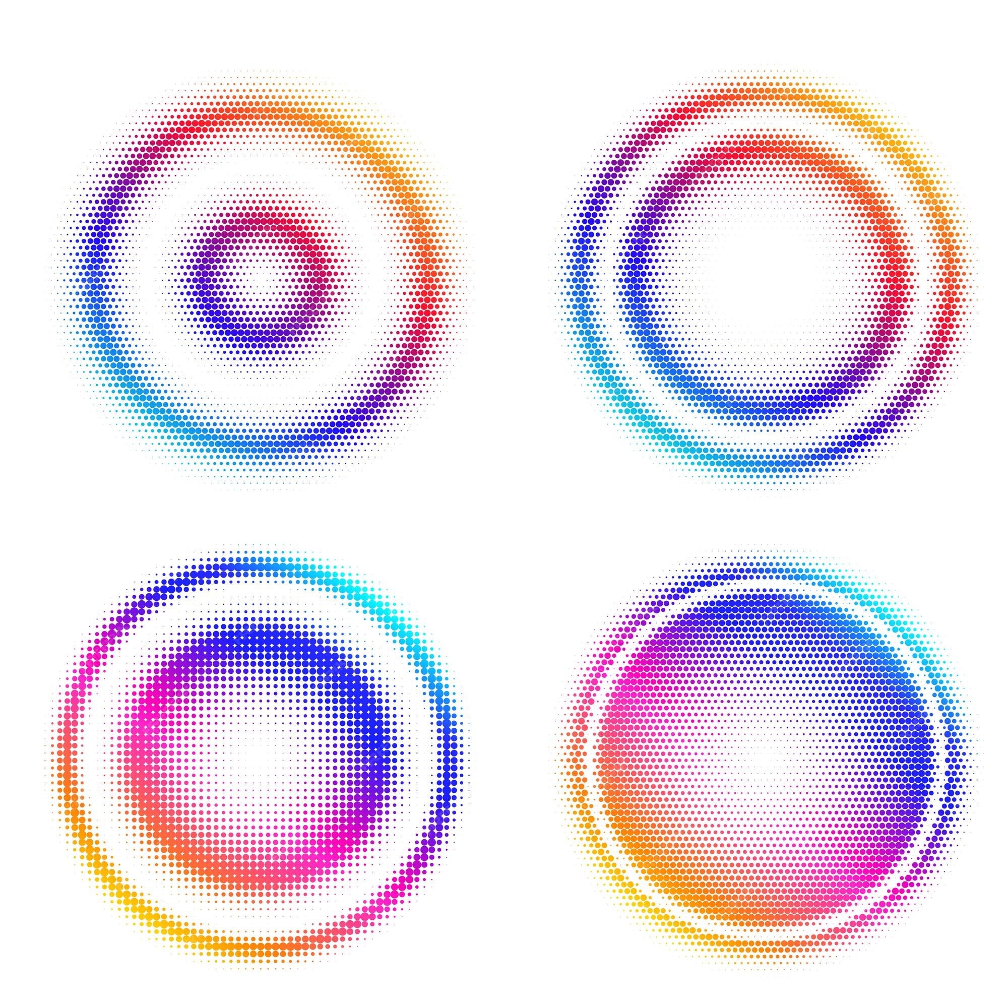 Premium Vector Set design elements symbol editable halftone frame dot