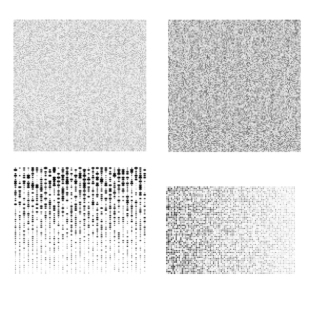 Vector set design elements symbol editable icon halftone dot pattern on white background vector illustration eps 10 frame with black abstract random dots for technology big data