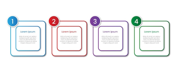 Set design line frame infographic for banner element with steps