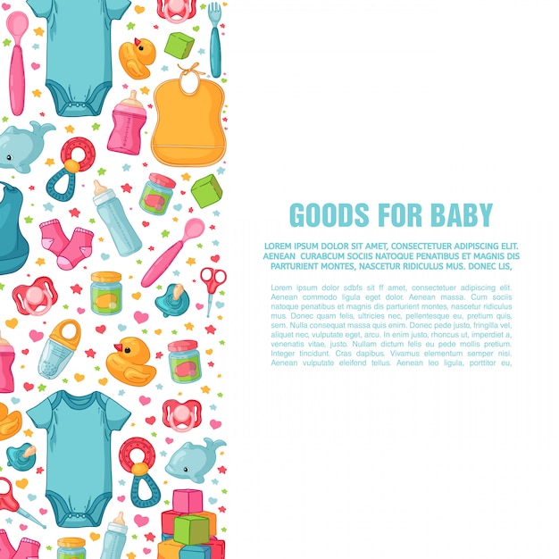 Vector set of design templates for vertical banners with childhood's patterns.