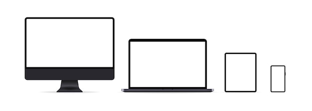 Vector set of devices icons