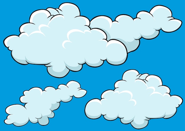 Vector set of different clouds