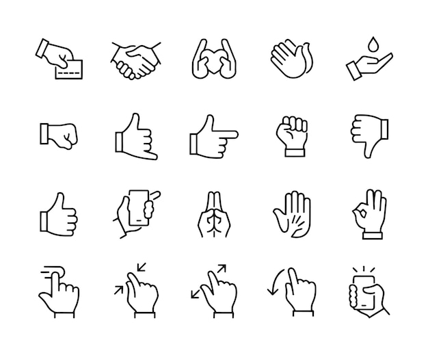 アイコンにはthumbs up とthumb up の文字が付いています