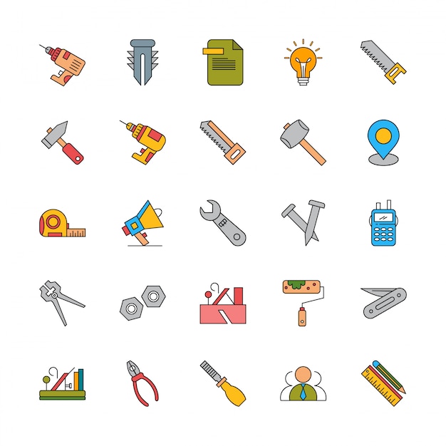 Set of different icons