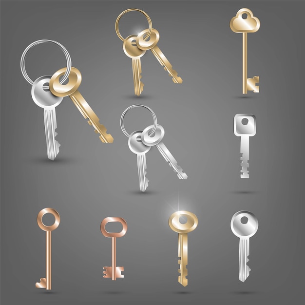 Set of different keys