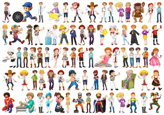 Vector set of different people