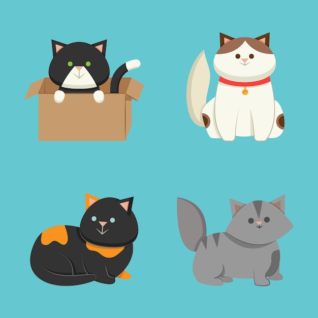 Set of different pets