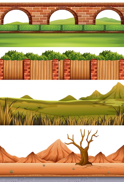 Vector set of different scenes