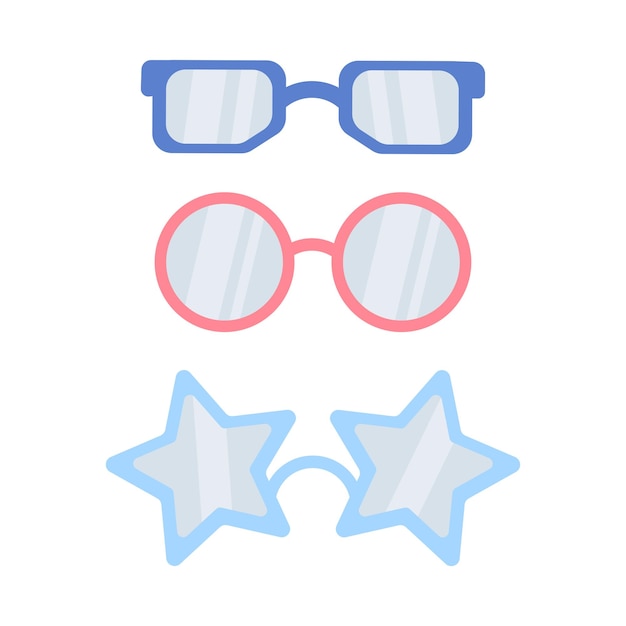 Vector set of different shaped glasses