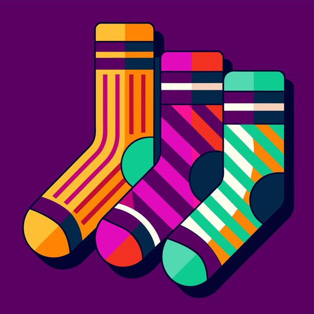 Vector set of different socks
