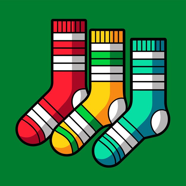 Vector set of different socks