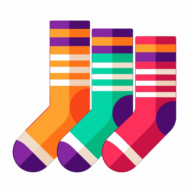 Vector set of different socks